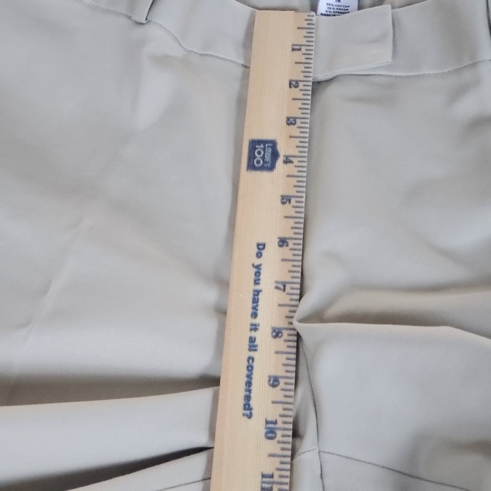 Liz Claiborne Emma Ankle Pants Size 16 SLIM Straight Leg Tan NWTGS - Picture 5 of 15